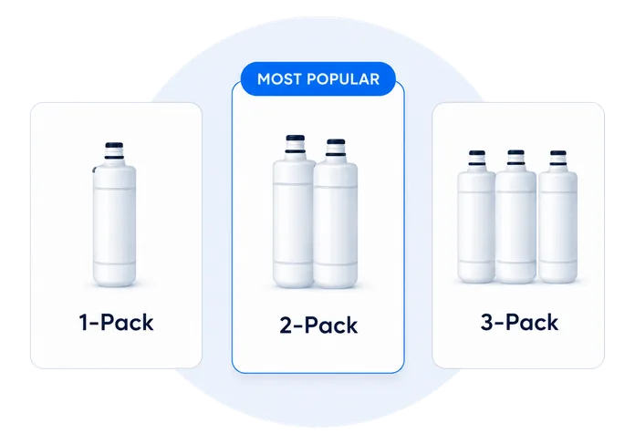 1-pack, 2-pack and 3-pack filter kits