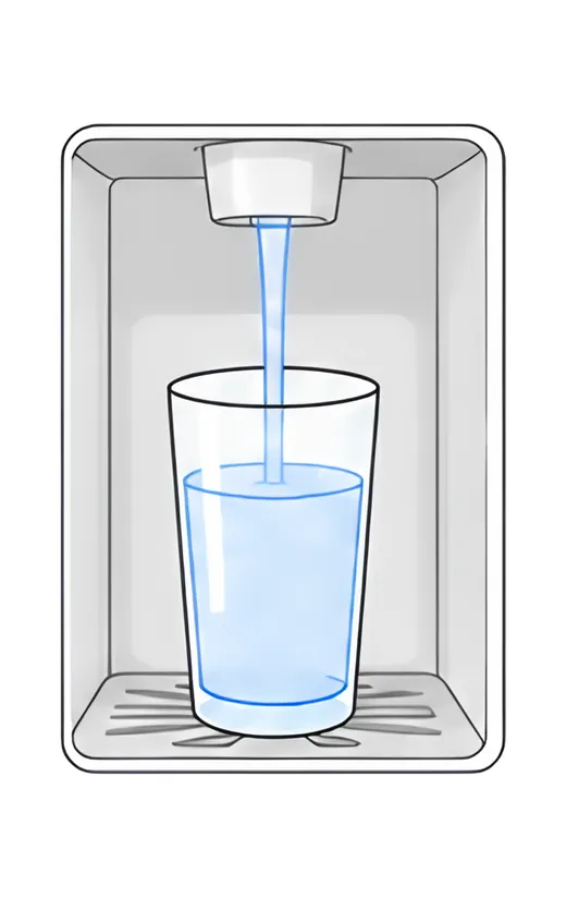 Step 4: Flush water according to your refrigerator instructions.